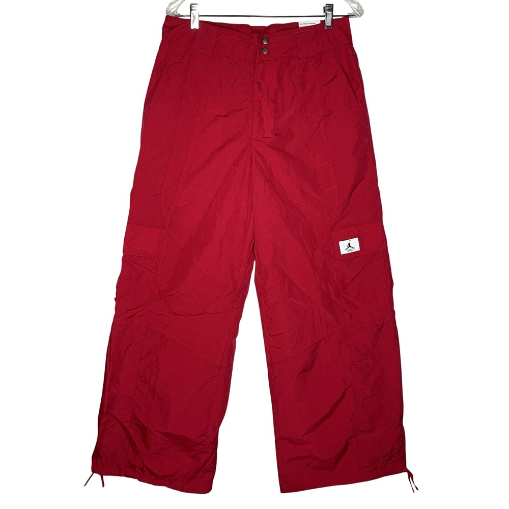 Jordan Women's Cargo Nylon Pants Size Medium Fuschia Loose Fit Adjustable